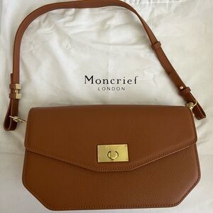 Moncrief London Tan Leather Shoulder Bag